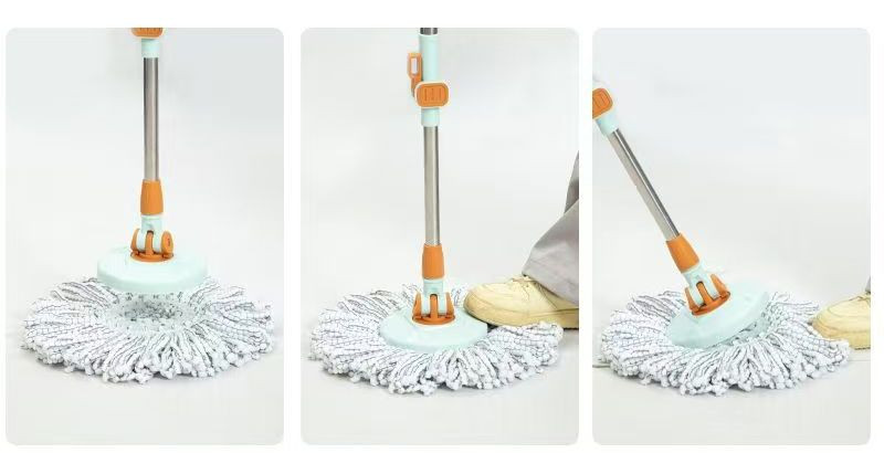 New acrylic transparent enlarged thick household rotary mop wet and dry dual use hands free