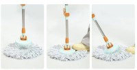 New acrylic transparent enlarged thick household rotary mop wet and dry dual use hands free