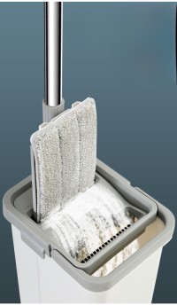 Flat mop with bucket set Household scratch off One mop thickened mop Hands free wet and dry mop4